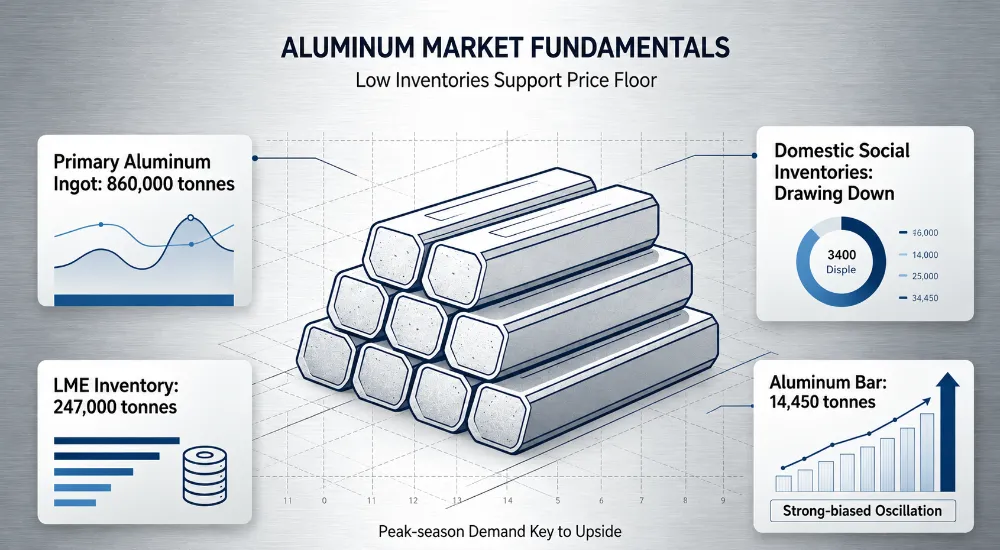 Los precios del aluminio subieron en medio de una resonancia de un mejor sentimiento macroeconómico y un apoyo fundamental.
